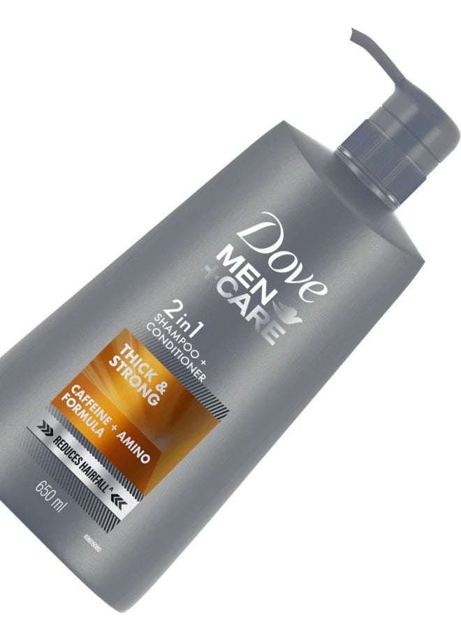 Dove Men+Care Thick & Strong 2in1 Shampoo+Conditioner, 650 ml - Image 4